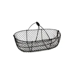 Panier de récolte en fil métallique marron à poignées 25 l