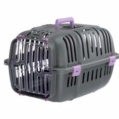 Panier de transport pour chat ou petit chien en plastique coloris gris Ferplast Jet 10 - 47 x 32 x 29 cm