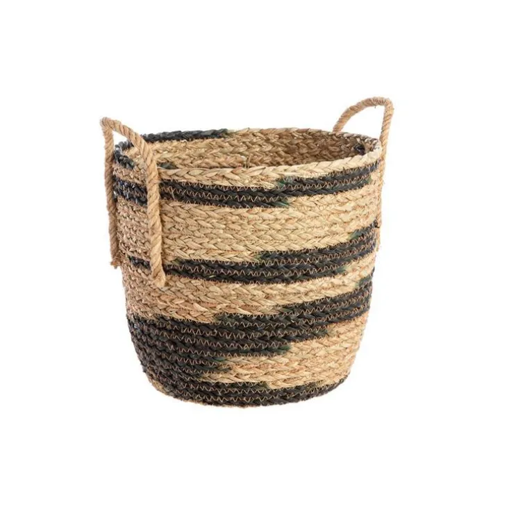 Panière coloris noir en osier Taille 2 - Ø 34 cm