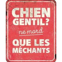 Panneau d'avertissement général coloris rouge en métal galvanisé D&D Home - 25 x 20 x 0,3 cm