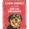 Panneau d'avertissement rottweiler coloris rouge en métal galvanisé D&D Home - 25 x 20 x 0,3 cm