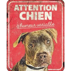 Panneau d'avertissement stafford coloris rouge en métal galvanisé D&D Home - 25 x 20 x 0,3 cm