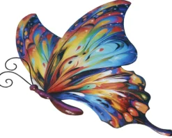 Papillon en métal multicolore Riviera décor C Profil grand modèle - 45 cm