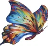 Papillon en métal multicolore Riviera décor C Profil petit modèle - 33 cm