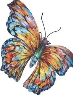 Papillon en métal multicolore Riviera décor B moyen modèle - 33 cm