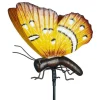Papillon jaune en résine sur pique Riviera - 120,5 cm