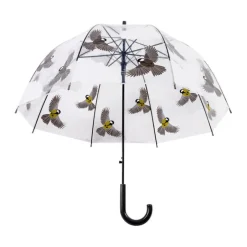 Parapluie en plastique transparent à motifs oiseaux - Ø 80,8 x H 81 cm