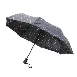 Parapluie lorient noir en acier et polyester