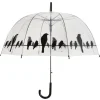 Parapluie transparent motif oiseaux Ø 83 x H 81,5 cm