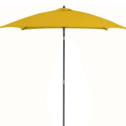 Parasol carré inclinable en aluminium mat et toile polyester - 200 x 200 cm