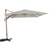 Parasol écru déporté et orientable en aluminium Proloisirs - 3 x 3 m