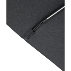 Parasol déporté carré avec LED en aluminium et polyester coloris anthracite - 3 x 3 m