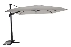 Parasol déporté coloris beige en aluminium et polyester - 300 x 300 cm