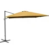 Parasol déporté en aluminium couleur curry Proloisirs - 3 x 4 m