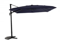 Parasol déporté en toile bleu jean chiné MWH - 3x3m