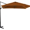 Parasol déporté gris en aluminium inclinable et rotatif  Proloisirs Roma - 2,5 x 2,5 m