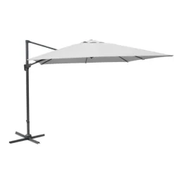 Parasol déporté inclinable et rotatif couleur écru Proloisirs - 3 x 4 m