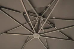 Parasol déporté orientable et inclinable taupe PROLOISIRS NH - 3x3m