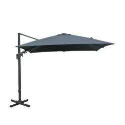 Parasol déporté orientable gris 300 x 300 cm
