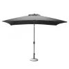 Parasol droit gris en aluminium Proloisirs Tilt - 3 x 2 m
