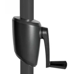 Parasol gris  à manivelle inclinable Proloisirs - 3 x 2 m