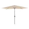 Parasol gris écru à manivelle inclinable Proloisirs - 3 x 2 m