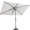 Parasol rectangulaire à manivelle en aluminium - 200 x 300 cm
