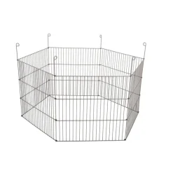 Parc extérieur hexagonal pour lapins en métal Zolux - Ø 120 cm x H 61 cm