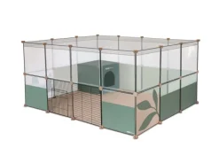 Parc pour lapin nain et cochon d'Inde coloris vert Hamiform Naveen - 142 x 105 x 72 cm