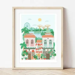 Peinture au numéro Singapour Petit Pinceau by La Petite Épicerie - 25,5 x 33 cm