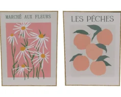 Peinture sur papier en couleur avec cadre - 30 x 40 cm