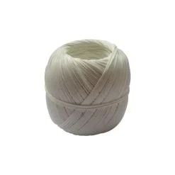 Pelote ficelle naturelle en lin blanchi - 100 gr / 75 m