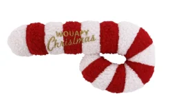 Peluche de Noël pour chien sucre d'orge coloris multicolore Wouapy - modèle moyen