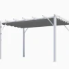 Pergola en aluminium blanc, HABRITA - 4x3m