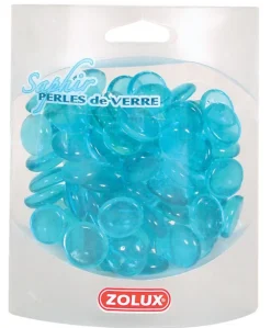 Perles de verre pour aquarium coloris bleu saphir Zolux - 410 g