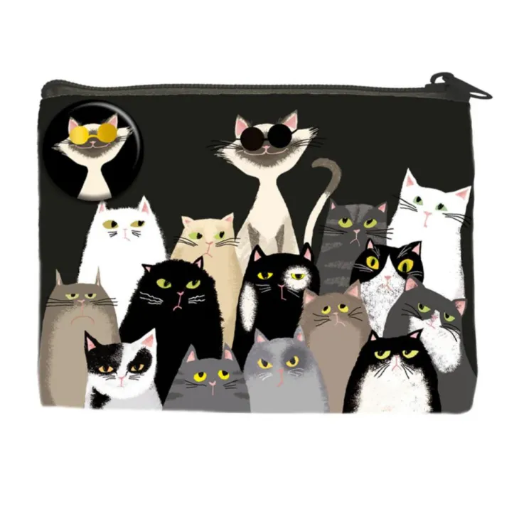 Petite trousse coloris multicolore Cartes d'Art photo matou - 12 x 10 cm