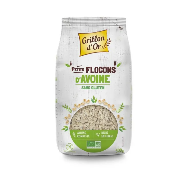 Petits flocons d’avoine sans gluten en sachet de 500 g