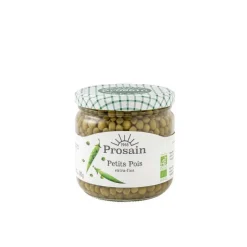 Petits pois extra fins bio en bocal de 345 g