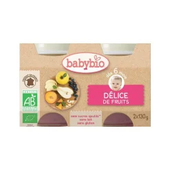 Petits pots délice de fruits Babybio 2 x 130 g