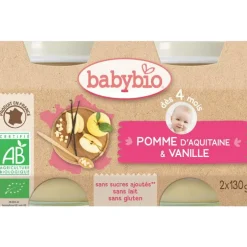 Petits pots pomme Babybio 2 x 130 g