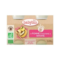 Petits pots pomme et banane Babybio 2 x 130 g