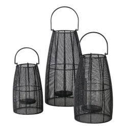 Photophore Cinto coloris gris en métal - 40 cm