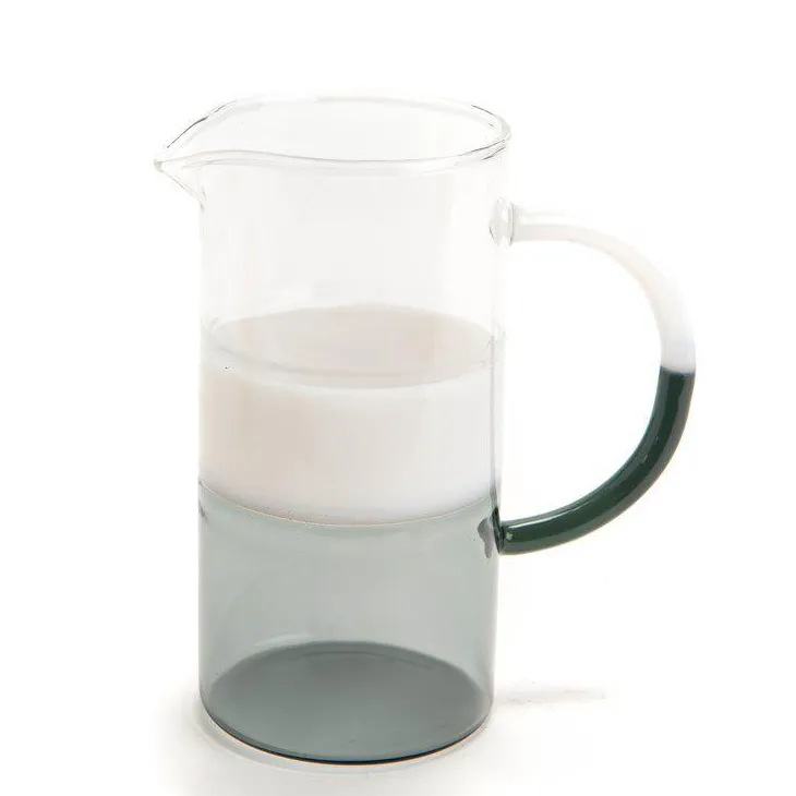 Pichet coloris gris en verre - 8 x 17 x 15 cm