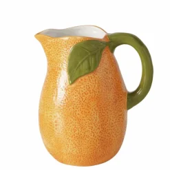 Pichet en dolomite imitation orange - 20 x 15 x 22 cm