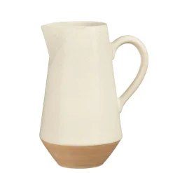 Pichet en grès crème Nika - Ø 10 x H 21,5 cm