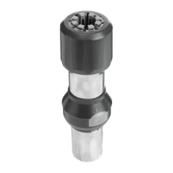 Pied de parasol droit pour mât coloris gris en aluminium Gard&Rock - Ø 8 x 28 cm