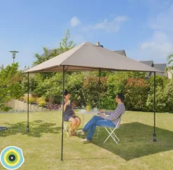 Pied de parasol droit pour mât coloris gris en aluminium Gard&Rock - Ø 8 x 28 cm