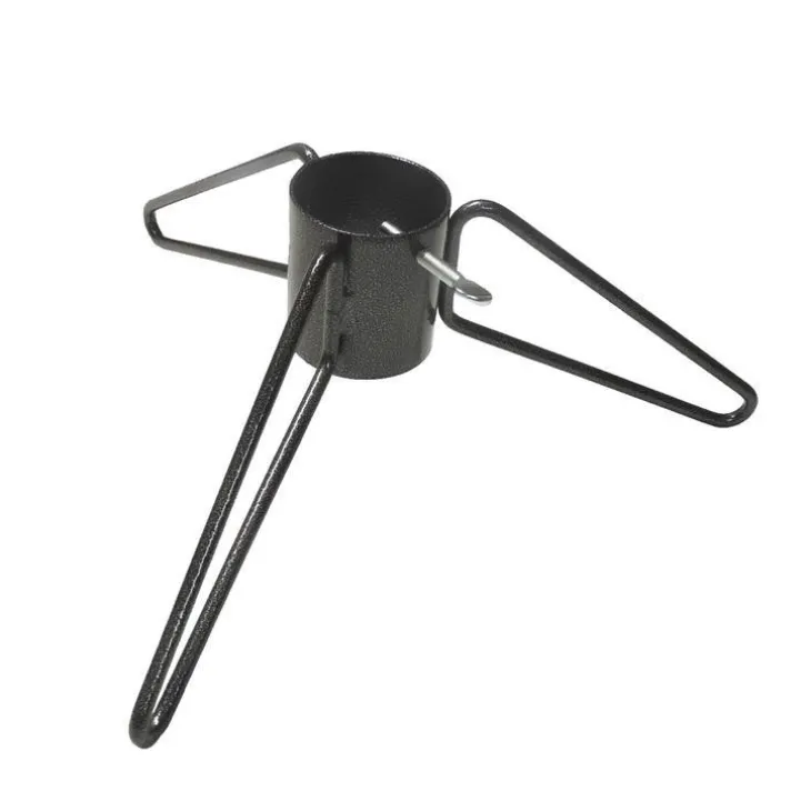 Pied de sapin en fer anthracite martelé à 3 pieds Louis Moulin - Ø 7 H 14 cm