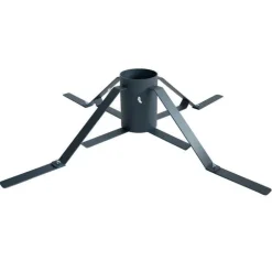 Pied de sapin tube en métal anthracite à 4 pieds Louis Moulin - Ø 13x H 23 cm