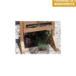 Pieds pour abri à insectes en bois naturel - le lot de 2